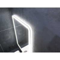 Зеркало в ванную комнату с подсветкой светодиодной лентой Бельви