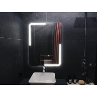 Зеркало в ванную комнату с подсветкой светодиодной лентой Керамо