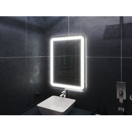 Зеркало с подсветкой для ванной комнаты Вияна 55х75 см